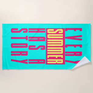 Modern Colourful Cool Summer Beach Towel