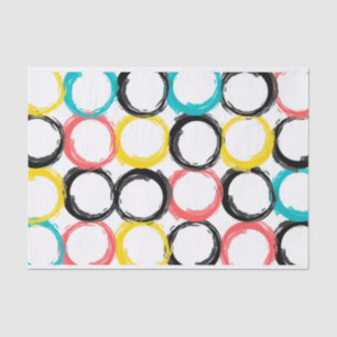 Modern, colourful, cool, unique, trendy circles tissue paper