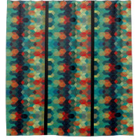 Modern Colourful Cubes & Stripes Geometric Pattern
