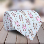 Modern Colourful Cute Bunny Rabbit Pattern Tie<br><div class="desc">Colourful Cute Bunny Rabbit Pattern neck tie..  This light blue and colourful bunny rabbit design is great as a gift for husband or boyfriend.  You can change the main colour and resize the image using edit design tool.</div>