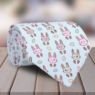 Modern Colourful Cute Bunny Rabbit Pattern Tie