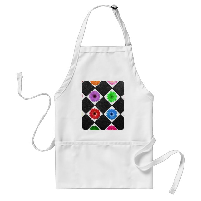 Modern Colourful Daisy Standard Apron (Front)