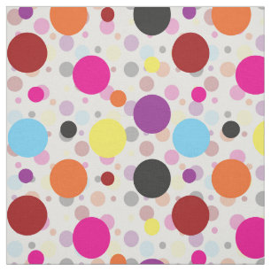 Modern Colourful Decorative Polka Dots Fabric
