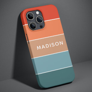 Modern Colourful Earth Colorblock Personalised Nam Case-Mate iPhone Case