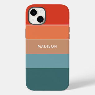 Modern Colourful Earth Colorblock Personalised Nam iPhone 14 Plus Case