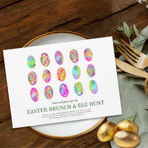 Modern Colourful Easter Egg Hunt Brunch Budget Flyer