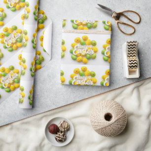 Modern Colourful Egg Pattern Easter Wrapping Paper