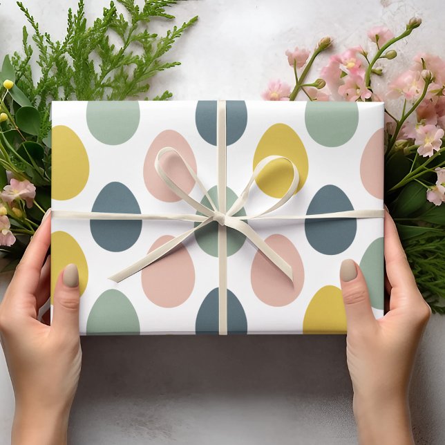 Modern Colourful Eggs Pattern | Easter  Wrapping P Wrapping Paper (Creator Uploaded)