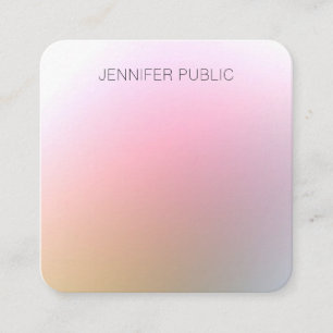 Modern Colourful Elegant Design Template Trendy Square Business Card