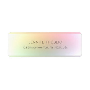 Modern Colourful Elegant Minimalist Template Return Address Label