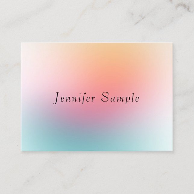 Modern Colourful Elegant Personalised Template Business Card (Front)
