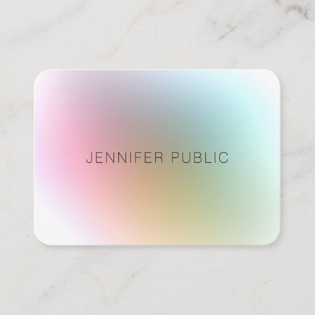 Modern Colourful Elegant Professional Template Lux Business Card (Front)