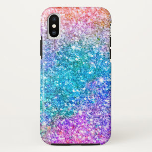Modern Colourful Faux Glitter Texture iPhone X Case