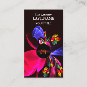 Modern Colourful Floral Abstract Art Pattern #06 Business Card