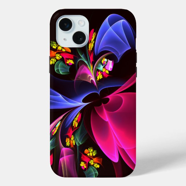 Modern Colourful Floral Abstract Art Pattern #06 Case-Mate iPhone Case (Back)