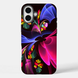 Modern Colourful Floral Abstract Art Pattern #06 iPhone 16 Plus Case