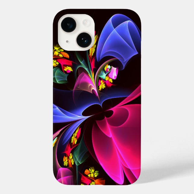 Modern Colourful Floral Abstract Art Pattern #06 Case-Mate iPhone Case (Back)
