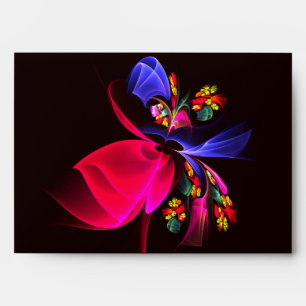 Modern Colourful Floral Abstract Art Pattern #06 Envelope