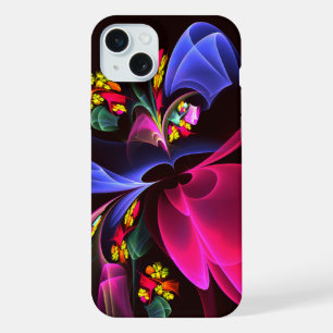 Modern Colourful Floral Abstract Art Pattern #06 iPhone 15 Plus Case