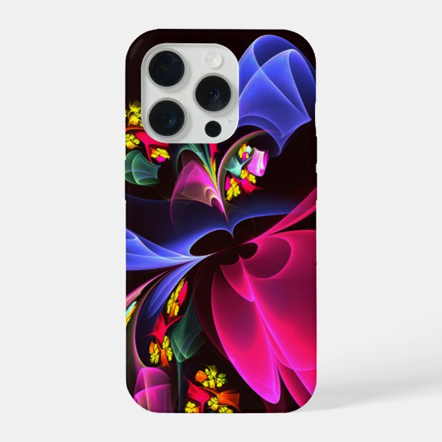 Modern Colourful Floral Abstract Art Pattern #06 iPhone Case (Back)