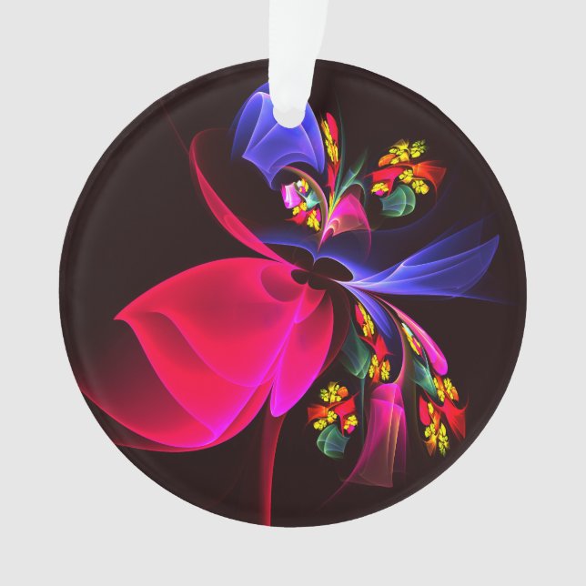 Modern Colourful Floral Abstract Art Pattern #06 Ornament (Front)