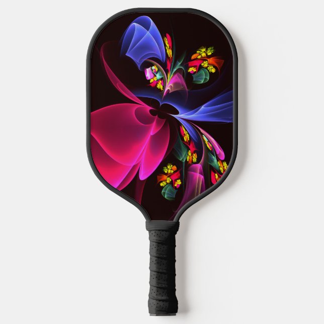 Modern Colourful Floral Abstract Art Pattern #06 Pickleball Paddle (Front)