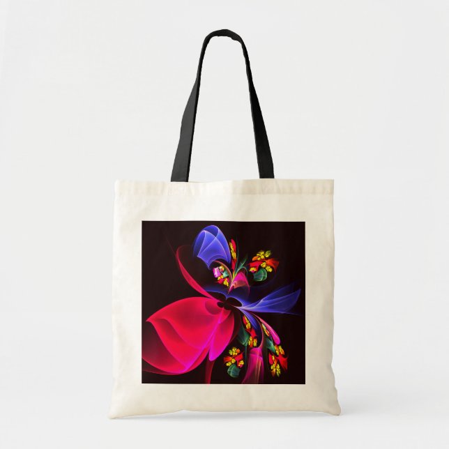 Modern Colourful Floral Abstract Art Pattern #06 Tote Bag (Front)