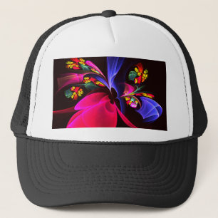 Modern Colourful Floral Abstract Art Pattern #06 Trucker Hat