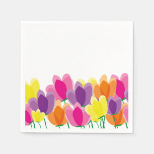 Modern Colourful Floral Napkin