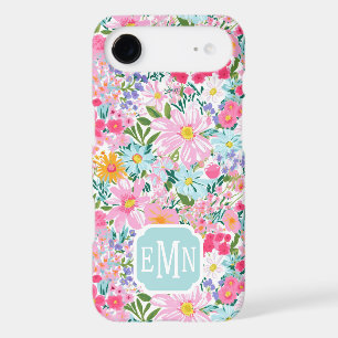 Modern Colourful Flower Garden Monogrammed