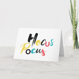 Modern, colourful, fun, cool, trendy Hocus Pocus Card