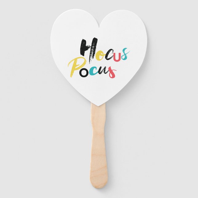 Modern, colourful, fun, cool, trendy Hocus Pocus Hand Fan (Front)