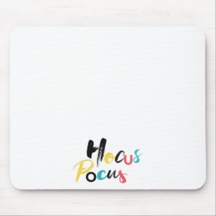 Modern, colourful, fun, cool, trendy Hocus Pocus Mouse Pad