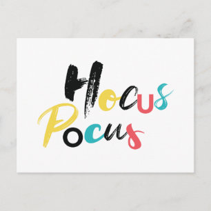 Modern, colourful, fun, cool, trendy Hocus Pocus Postcard