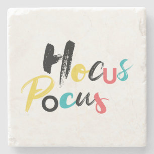 Modern, colourful, fun, cool, trendy Hocus Pocus Stone Coaster