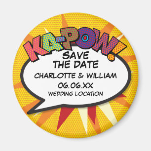 Modern Colourful Fun Save the Date Magnet