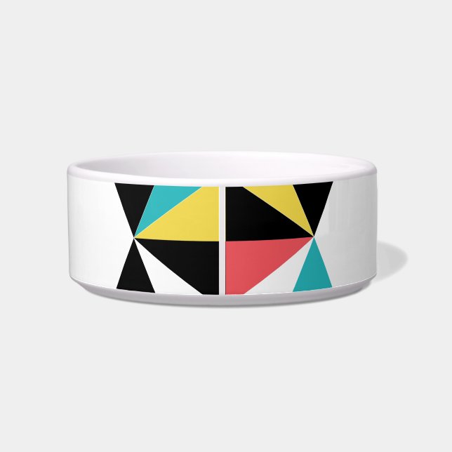 Modern, colourful, fun, trendy, geometric pattern bowl (Back)
