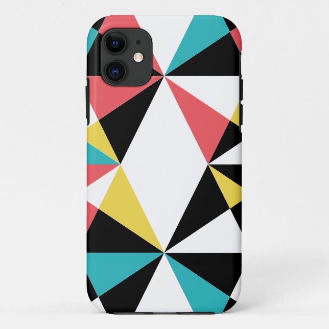 Modern, colourful, fun, trendy, geometric pattern Case-Mate iPhone case (Back)