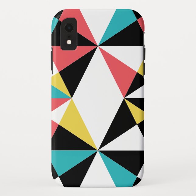 Modern, colourful, fun, trendy, geometric pattern Case-Mate iPhone case (Back)