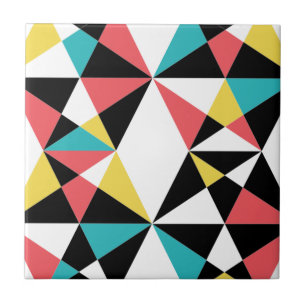 Modern, colourful, fun, trendy, geometric pattern ceramic tile