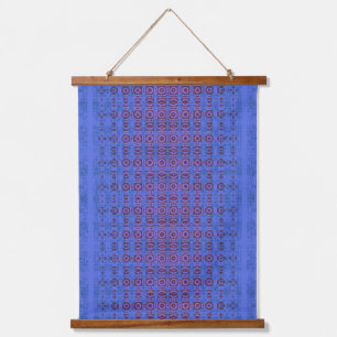Modern colourful geometric abstract hanging tapestry