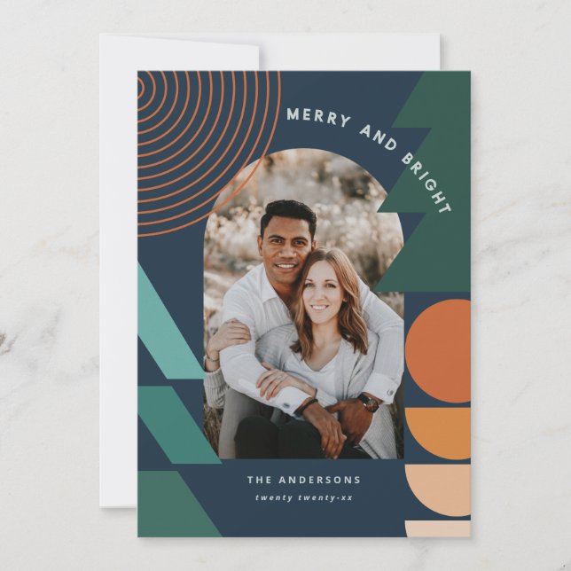 Modern colourful geometric abstract holiday photo (Front)