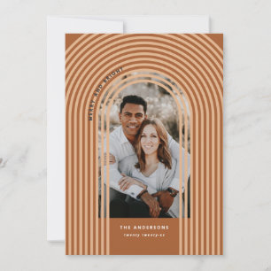 Modern colourful geometric abstract holiday photo card