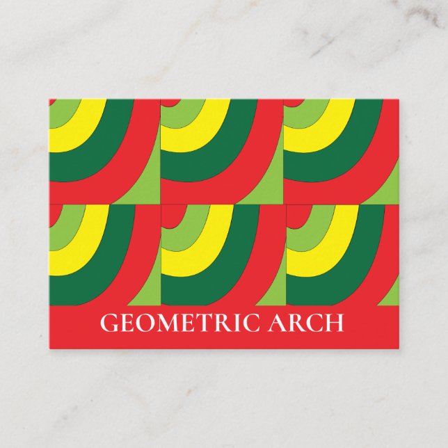 Modern Colourful Geometric  Business Card (Front)