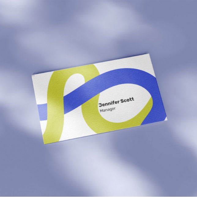 Modern Colourful Geometric Lines Business Card (Creator Uploaded)
