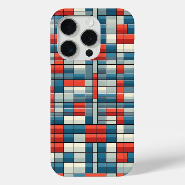 Modern Colourful Geometric Mosaic Phone Case  (Back)