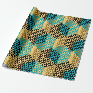 Modern Colourful Geometric Octagon Pattern Wrapping Paper