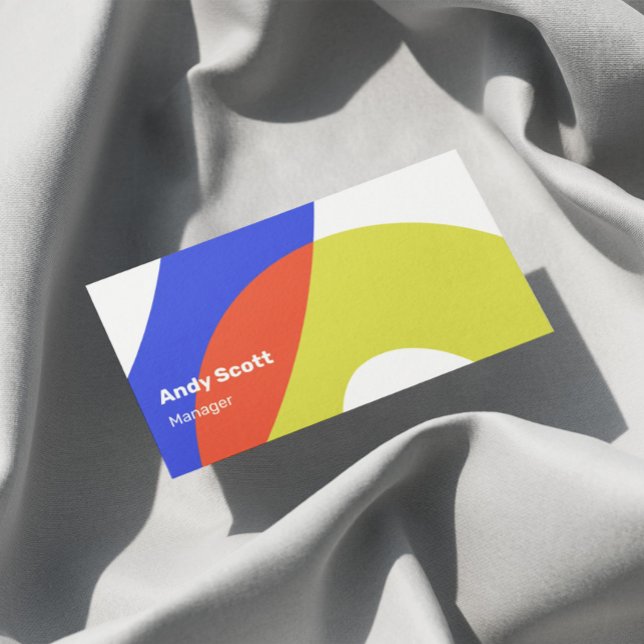 Modern Colourful Geometric Shapes Business Card (Creator Uploaded)