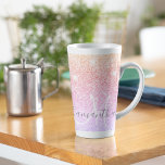 Modern Colourful Glitter Sparkles Personalised Nam Latte Mug<br><div class="desc">Modern Colourful Glitter Sparkles Personalised Name</div>