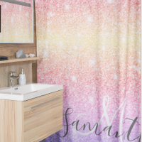 Modern Colourful Glitter Sparkles Personalised Nam